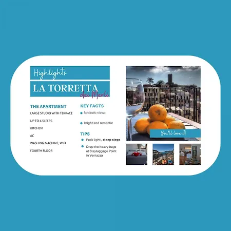 La Torretta Dei Merli With Unique Views * Vernazza